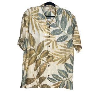 Tommy Bahama Button Up 100% Linen Hawaiian Print Short Sleeve Shirt Men’s Size M